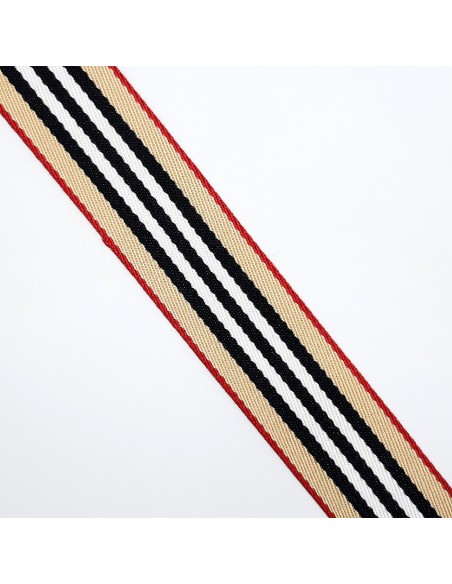 Cinta algodón rayas Burberrys 2,5 cms