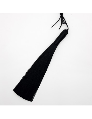 Borla negra decorativa torzal rayón 12 cms