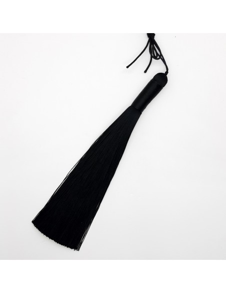 Borla negra decorativa torzal rayón 12 cms