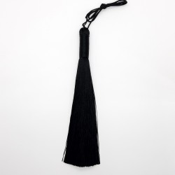 Borla negra decorativa torzal rayón 12 cms