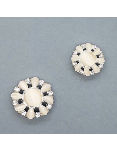 Botón fantasía cristal calado