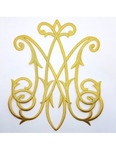 Aplicación metalizada oro termoadhesiva María