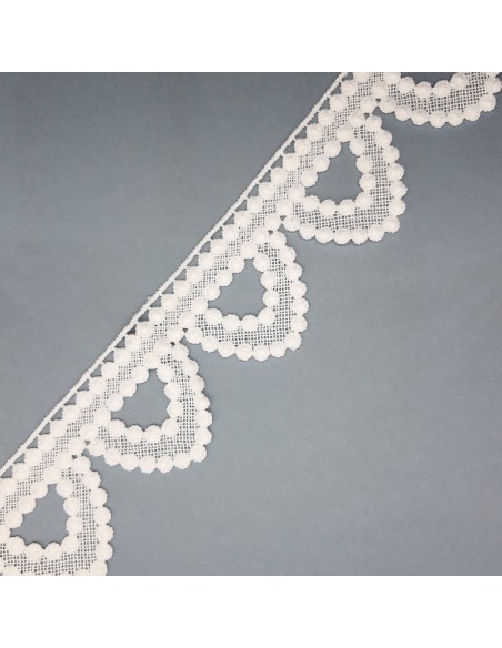 Encaje guipur blanco roto 4,5 cms
