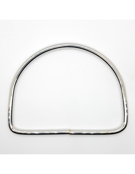 Asa metálica plateada de 12 cms para bolsos