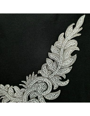 Aplique cristal y perlas termoadhesivo