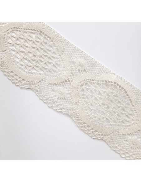 Encaje bolillo beige 13 cms
