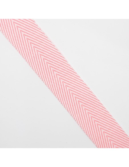 Cinta espiga algodón rosa decorativa de 22 mm