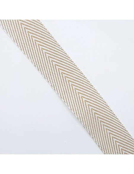 Cinta espiga algodón camel decorativa de 22 mm