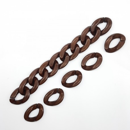 Pieza eslabón cadena de color marrón decorativa