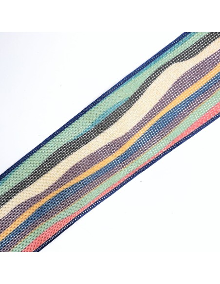 Cinta yute estampada con dibujo de ondas ideal para remates