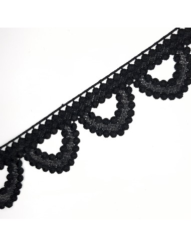 Encaje guipur negro 4,5 cms