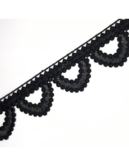 Encaje guipur negro 4,5 cms