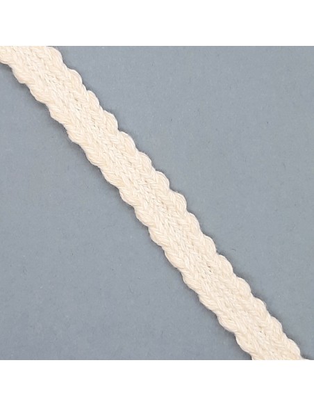 Galón algodón 100% color crudo de 12 mm