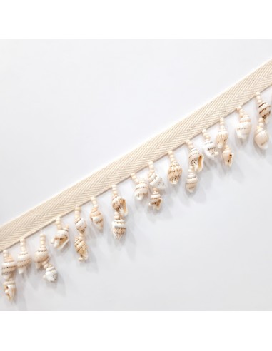 Fleco conchas y caracolas marinas de color crudo