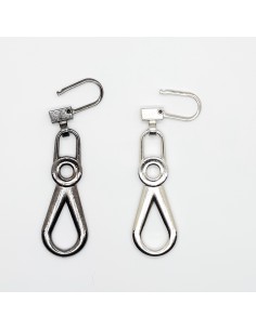 Tirador cremallera metálico decorativo