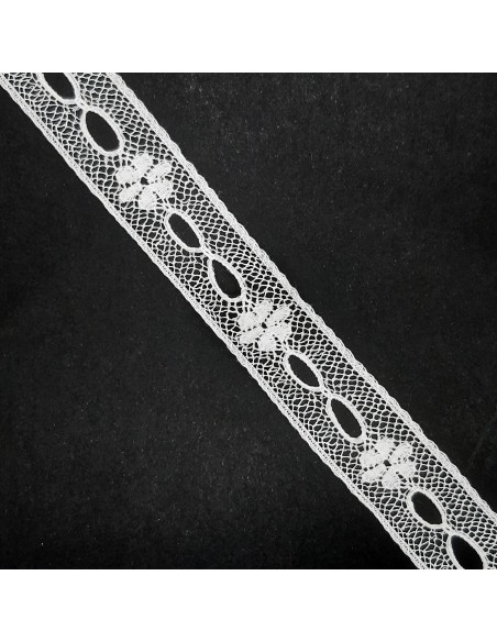 Pasacinta encaje valencie blanco