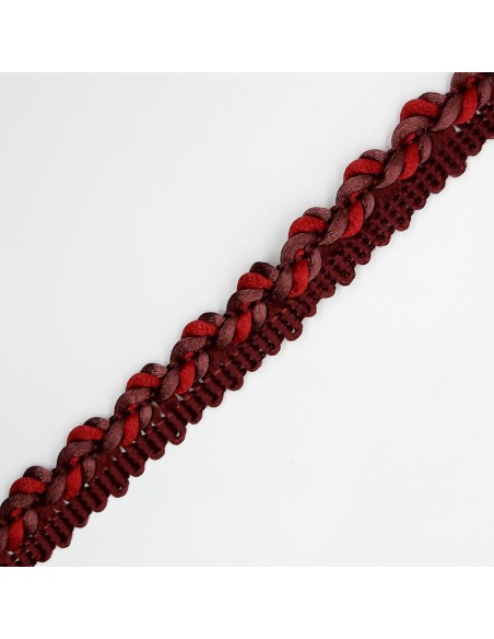 Vivo cordón trenzado mezcla color burdeos