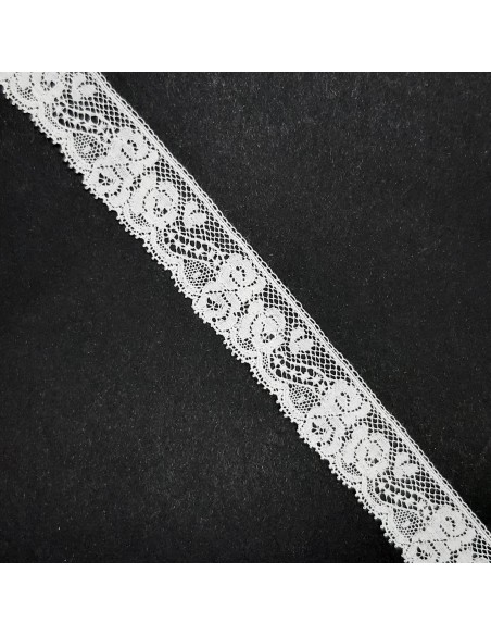 Encaje valencie algodón blanco Nº 4 de 17 mm