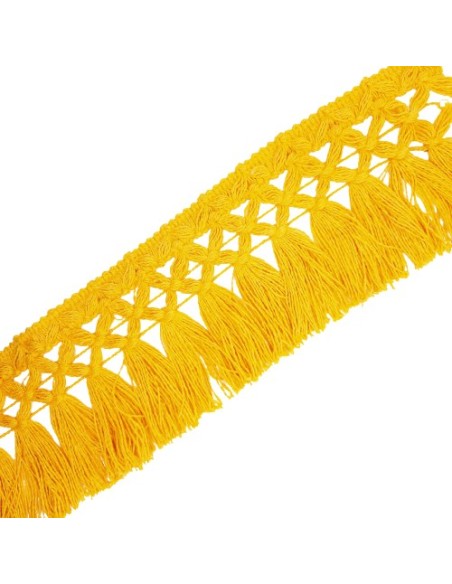 Fleco algodón 100% color amarillo huevo de 8 cms