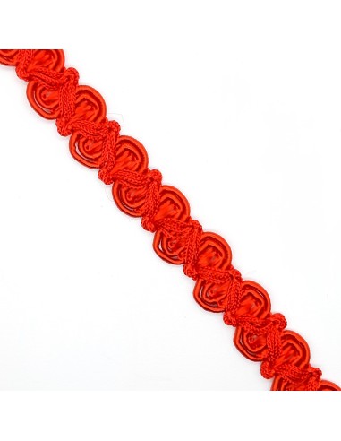 Pasamanería rayón 1,5 cms rojo