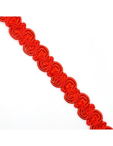 Pasamanería rayón 1,5 cms rojo