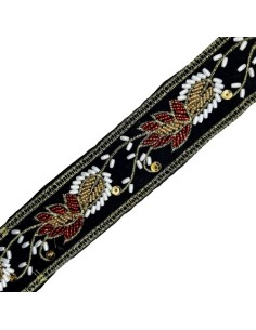 Tapacosturas pedrería flores 5 cms