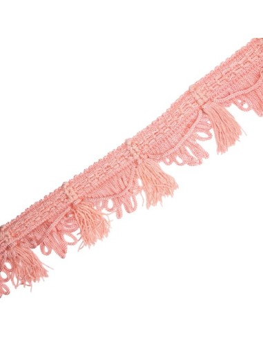 Fleco seda rosa palo de 4 cms decorativo