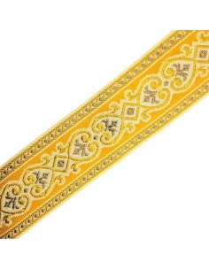 Greca de color ocre decorativa de 6 cms