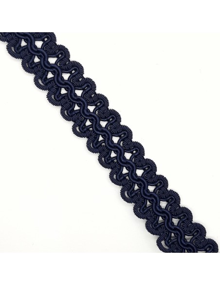 Galón pasamanería rayón de 2 cms azul marino