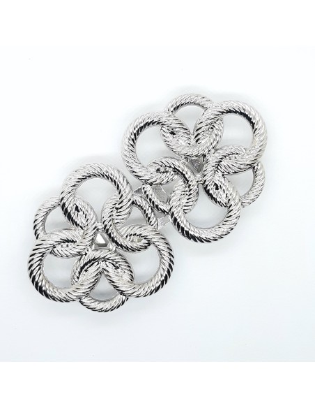 Cierre alamar metálico plateado