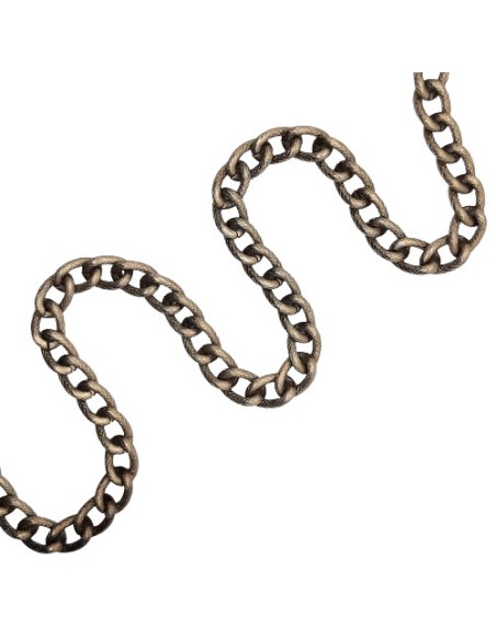 Cadena aluminio 7 mm decorativa color oro viejo