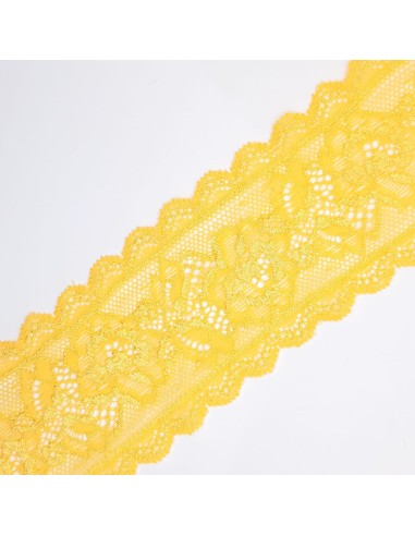 Entredos encaje elástico 5,8 cms amarillo