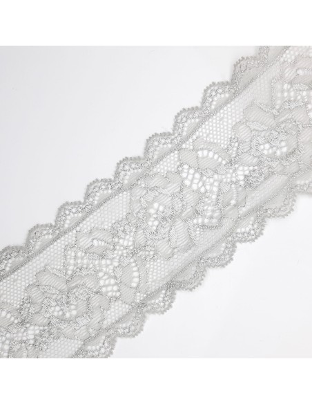 Entredos encaje elástico 5,8 cms gris claro