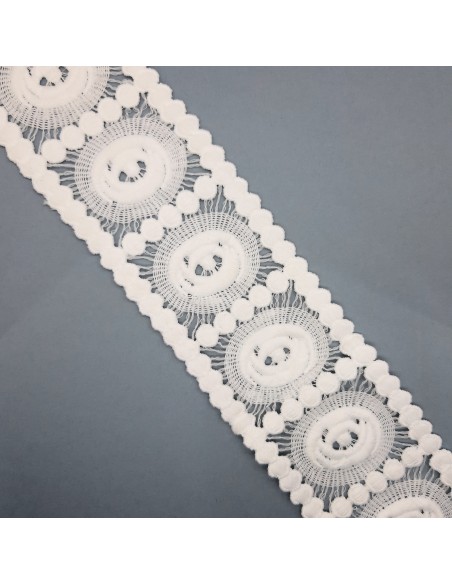 Encaje entredos guipur 6,5 cms blanco roto
