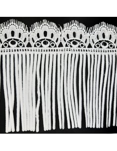 Fleco guipur blanco 18 cms