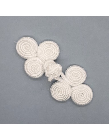 Broche alamar rayón 28 x 66 mm blanco