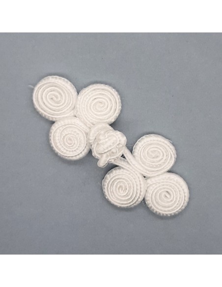 Broche alamar rayón 28 x 66 mm blanco