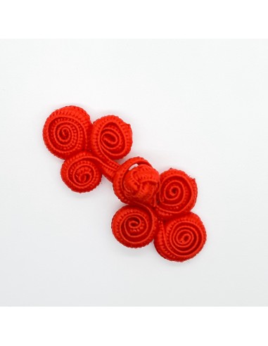 Broche alamar rayón 28 x 66 mm rojo
