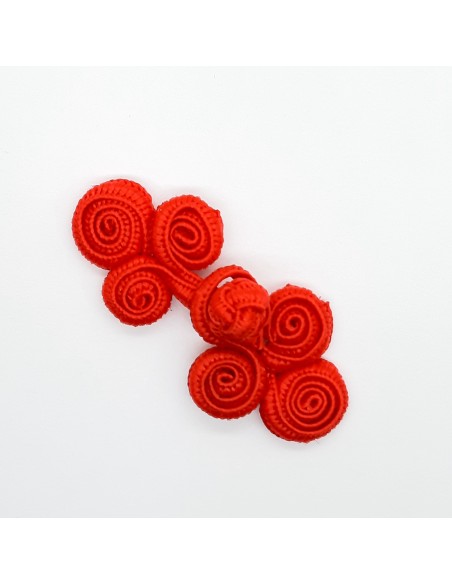 Broche alamar rayón 28 x 66 mm rojo