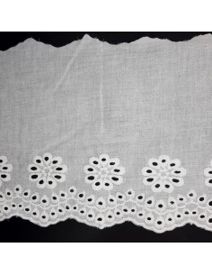 Tira bordada blanca 16 cms