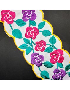 Tira bordada multicolor 12 cms