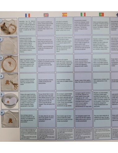 Tela para bordar soluble en agua