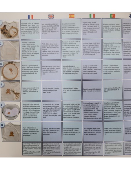 Tela para bordar soluble en agua