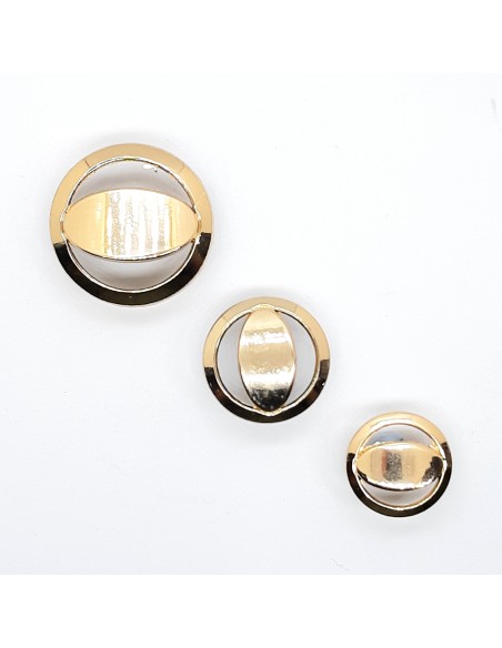 Botón metálico dorado