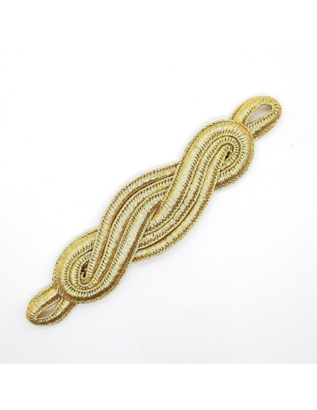 Aplique trenza dorado con brillo