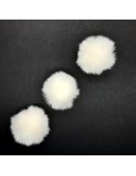 Pompón pelo ecológico crudo 3 cms