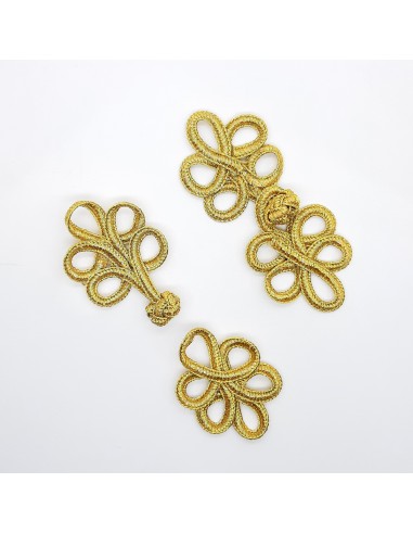 Alamar cierre metalizado dorado