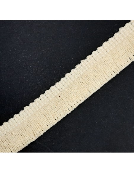 Fleco de algodón color crudo de 2 cms