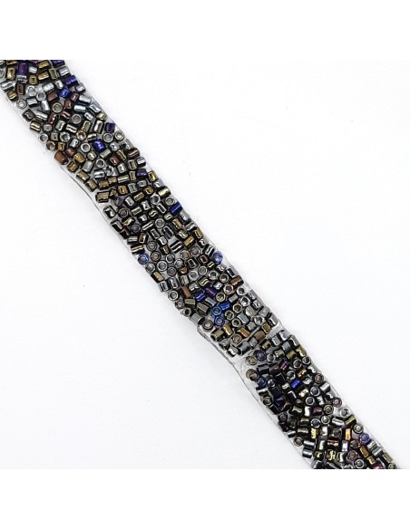 Galón canutillo cristal termoadhesivo multicolor de 1 cm