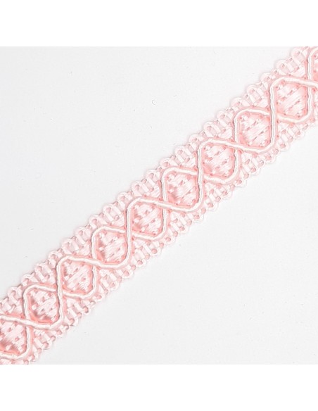 Galón agreman rombos especial tapicería color rosa